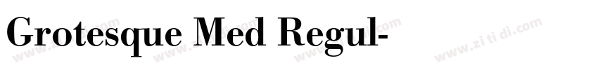 Grotesque Med Regul字体转换
